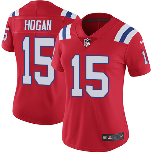 Nike Patriots #15 Chris Hogan Red Alternate Women's Stitched NFL Vapor Untouchable Limited Jersey